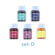 Set de 30ml 5/8 colores de polvo para teñido anudado, adecuado para teñir telas, textiles y ropa, pigmento multifuncional para renovar ropa y manualidades DIY