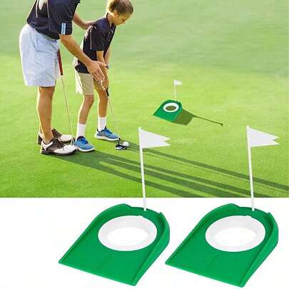 4/2/1 Set Golfputter Tasse mit Fahne, Innen-/Außenbereich Golfputter Trainingstool, langanhaltend & leicht, Golf Loch Trainings Zubehör, perfektes Geschenk für Golfer, Anfänger & Profis, Golf Geschenke