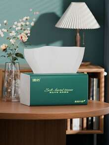 Tissue Paper, Random Green/Orange/White Pattern Packaging, Large Size, 5-Ply Thick, Dry&Wet Dual-Use Facial Tissue, Home Use - White - View 19