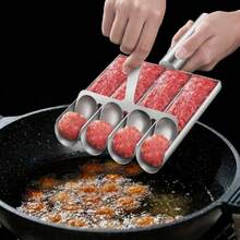 1pc Stainless Steel Meatball Maker, Durable, Easy To Clean, Non-Stick Manual Meatball Maker, Stainless Steel Salad, Sandwich And Meatball Maker Set - Multifunctional Kitchen Tool For Perfect Meatballs, Dumplings And Rice Balls, Essential For Kitchen