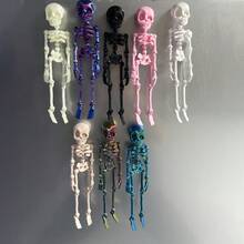Multi-Colors Halloween Skeleton Decorations - 10 In 3D Printed Full Body Poseable Mini Skeletons With Movable Joints For Halloween Party, Indoor & Outdoor Decor - Multicolor - View 6