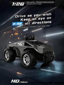 带摄像头的漂移遥控玩具车，480p摄像头，实时图像传输，APP控制，带灯，2.4G遥控器，适合男孩女孩，万圣节，圣诞节礼物 - 彩色 - 查看 3