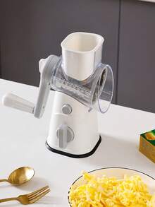 1 多功能蔬菜切片机，手摇滚筒切片机，三合一切片机，立式蔬菜切片机，奶酪切片机，厨房小工具 - 白灰色 - 查看 5