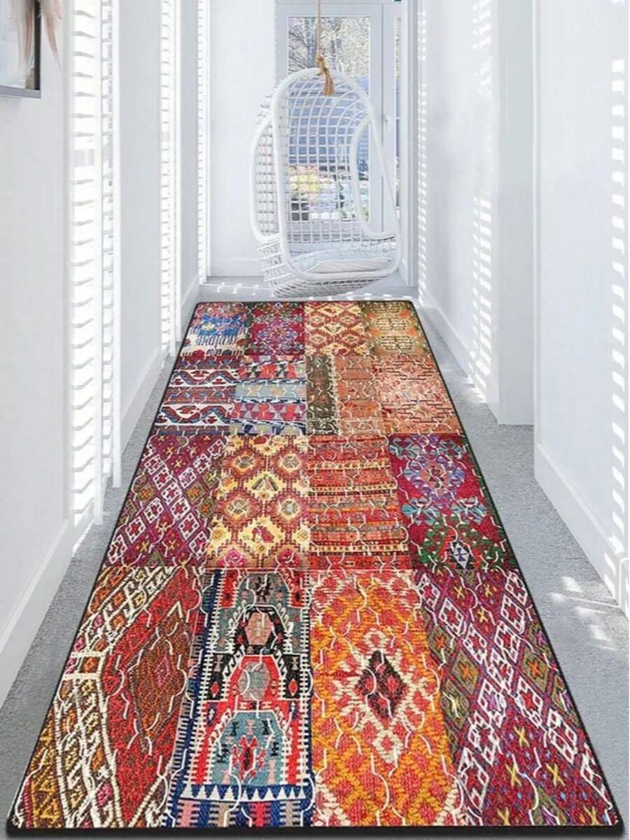 Made In Turkey - Washable Runner Rug – Non-Slip Roll Carpet – 80x120 Cm, 80x150, 80x200, 80x300, 100x200, 100x160, 100x300, 120x180, 140x190 Cm – Cut-To-Size Hallway Rug