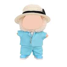 1/2pcs 17cm LBB Straw Hat With Bow Headband Decor, Fashionable & Cute LLabubu Accessory, Suitable For Blocking Summer Sunlight, Children's Toy Doll Accessory, Holiday Party, Birthday Gift - LBB-0038 - View 5