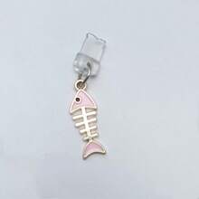 2件装-创意鱼骨手机防尘塞-优雅悬挂式手机防尘塞装饰挂件-精致实用