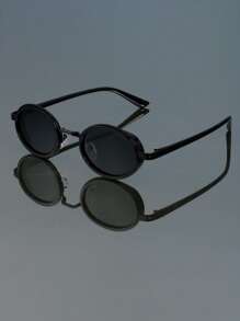 Ochelari de soare la modă cu ramă mică ovală din metal Steampunk vintage, noi, de înaltă calitate, stil stradal, pentru exterior, călătorii, ochelari de decorare pentru petreceri pe plajă, pentru bărbați și femei, versatili, eleganți, pentru afaceri, casual, purtați zilnic