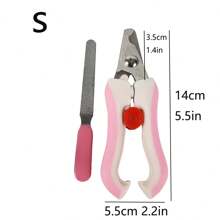 1pc Pet Nail Clippers, Stainless Steel Nail Trimmer For Dogs & Cats, Grooming & Cleaning Supplies (With Nail File)