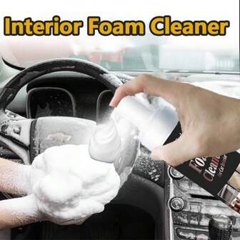 H4Cacle Automotive Leather Seat Multi-Functional Foam Cleaner Effortless Car Interior & Household Cleaning, No-Rinse Formula For Dashboard, Steering Wheel