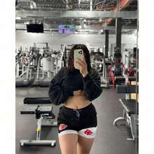 Unisex Regular Fit Shorts For Daily Style,Casual Beach Workout Lined Tight Shorts,3-In-1 Double Layer Shorts,Graphic Shorts,Quick Dry Swim Trunk,Comfortable Short For Summer,Quick Dry Wear,Beach Shorts,Lightweight Short,Drawstring Short,Comfortable Breathable Fitness Shorts - 黑色+黑色 - 查看 10