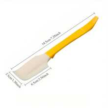 1 raspador de silicona, espátula multifuncional para untar crema para hornear, cuchara raspadora, raspador suave, espátula multiusos para mermelada. - Amarillo - Ver 12
