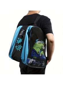 1 pezzo - Borsa per pattinaggio, con cinturino regolabile alla spalla, grande capacità, borsa per riporre in modo traspirante, per pattini a rotelle, accessori per pattinaggio in linea, borsa portatile per riporre gli accessori 'auto