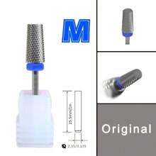 1 件装锋利指甲钻头大号原色梯形锥形筒钨钢硬质合金铣刀头修甲修脚美甲工具 - 彩色 - 查看 13