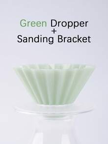 1Suit Origami pliabil rășină cafea Dripper filtru ceașcă picurare + suport 2 buc - spălare manuală doar, reutilizabil plastic Dripper pentru turnare, presă franceză și espresso - ideal pentru casă, cafenele și restaurante, accesorii pentru cafenea bar