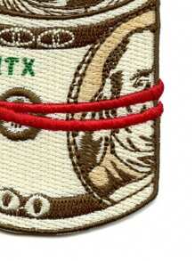1PC Fat Wad Dirty Money Patch Hundreds Blue Benjamins Embroidered Iron On - Multicolor - View 6