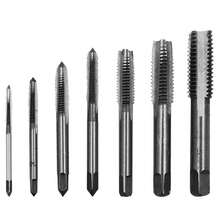 7pcs Straight Flute Tap & Die Set, M3 M4 M5 M6 M8 M10 M12 Full Ground Metric Taps, Hand Tap & Die Set, Straight Flute Thread Taps, High Speed Steel Plug Taps, Manual Metal Working Tools