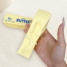 Funny Butter Stick Squishy Toy – Realistic 4oz Gag Gift For Adults & Teens, Soft Scented Slow-Rising Stress Relief Prop For Anxiety, Desk Decor, Pranks & Fidget Fun - 1Pc - 查看 2