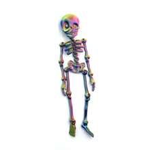 Multi-Colors Halloween Skeleton Decorations - 10 In 3D Printed Full Body Poseable Mini Skeletons With Movable Joints For Halloween Party, Indoor & Outdoor Decor - Multicolor - View 13