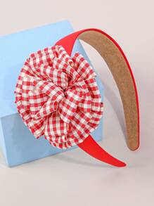 1 件女士格子面料花卉印花雪纺花朵宽头带，时尚甜美优雅百搭田园风格发饰，适合日常、派对、舞会、度假、发带、发箍、发饰 - 彩色 - 查看 11