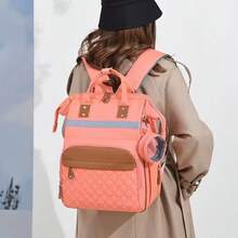 Waterproof Mommy Diaper Backpack Multi-Functional Large Capacity Light Diaper Bag For Quick Outing Travelling Nappy Bags - màu xanh lá - Xem 7