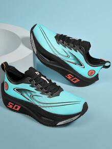 Men's Outdoor Carbon Plate Sports Shoes, Running Shoes For Racing, Training, Half Marathon, Speed Running Shoes; Women's Sports Shoes, Track And Field Competition Sports Shoes, Women's Road Running Shoes, Mesh Breathable Shoes With Wear-Resistant, Shock-Absorbing, Anti-Slip Soles - Black - View 6