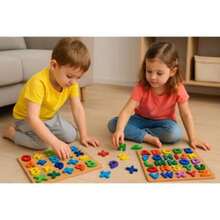 Placa Educativa Alfabeto, Números e Operações - Brinquedo Pedagógico Infantil - Números de 1 a 20 + Operações - Visão 4