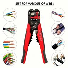 1pc 24-10AWG Automatic Wire Stripper - Multi-Function Quick Peel & Cut Cable Crimping Tool With Non-Slip Grip For Home Improvement, Appliance Repair & Auto Maintenance, Electrician's, Manual Tools