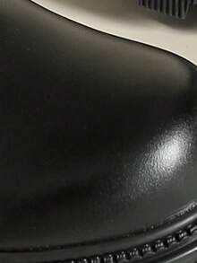 2025新款黑色纯色复古6孔靴，厚底，百搭，适合连衣裙，JK制服，复古学院风，英伦风，中跟，通勤，工作，休闲，大码