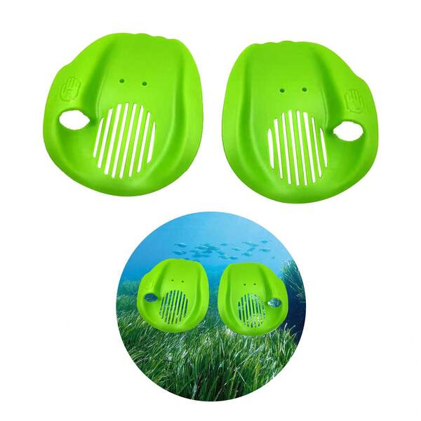 Ein Paar professionelle einstellbare Silikon-Schwimmflossen-Handschuhe - Handpaddel für das Schwimmtraining, verstärkte Schubkraft