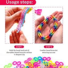 200 piezas/600 piezas Conectores y broches de plástico de colores del arcoíris, adecuados para hacer joyas DIY, accesorios para tejer bandas de goma, piezas para hacer pulseras hechas a mano, herramientas esenciales para la fabricación de joyas