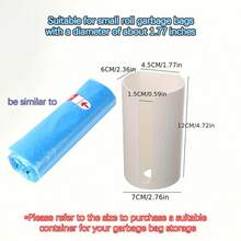 1pc Home Wall Mount Plastic Bag Holder Dispenser Hanging Storage Trash Garbage Bag Kitchen Garbage Organizer