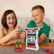 儿童加油站玩具，逼真汽车加油站礼品，早教玩具，亲子互动桌面教育玩具