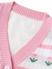 enmi bear Baby Mädchen Strickjacke, thermisch gefütterte gestrickte Oberbekleidung, neue Herbst/Winter Kinderkleidung, stylisch für Kleinkind & Baby Mädchen