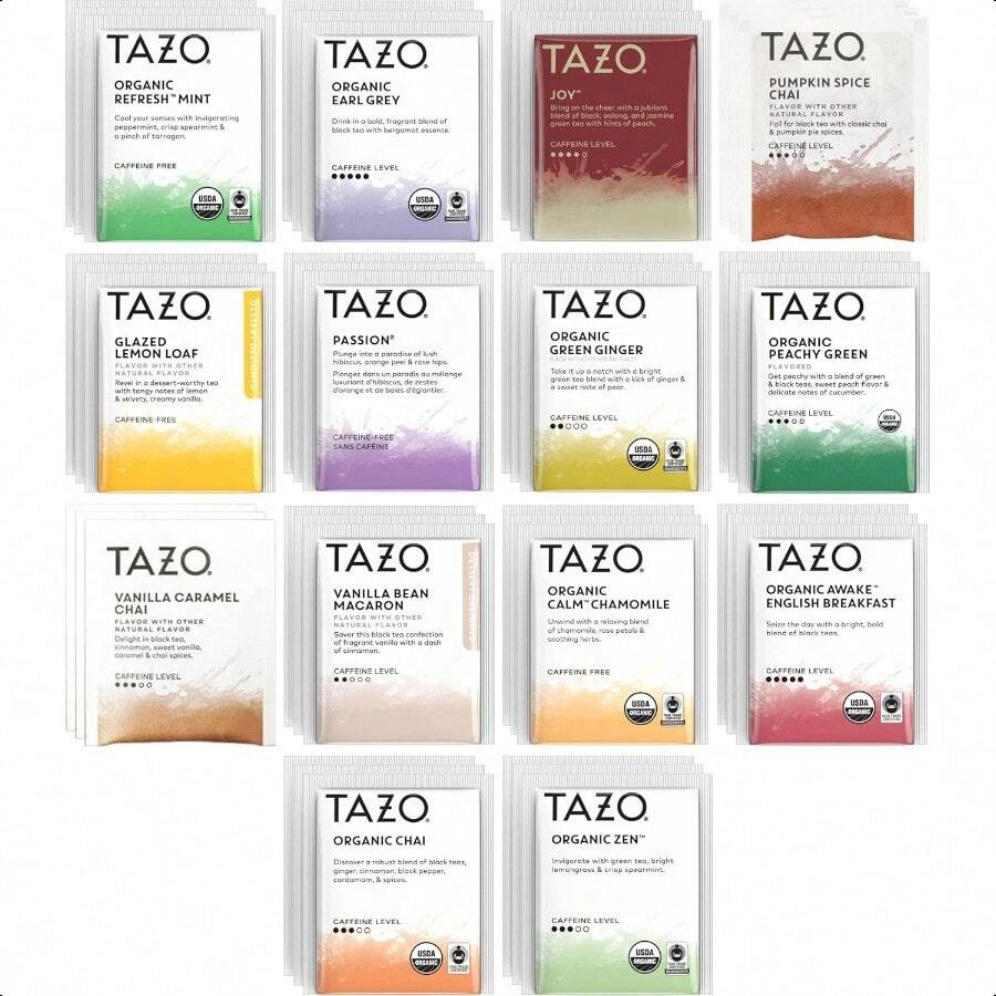 Tea Bags Sampler Assortment Variety Pack Gift Box 42 Count 14 Different Flavors Gifts For Her Him Women Men Tea Lovers Couples Family Friends Coworker - 什錦 - 查看 1