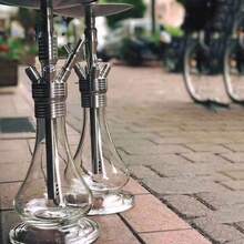 1pc Stainless Steel Hookah Set, Large Single/Double Hose Shisha Pipe For Home Bar Use - one-size - View 7