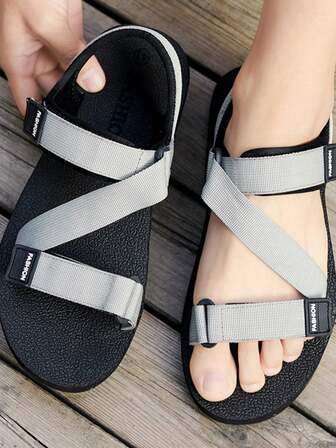 2025新款时尚男士户外驾车凉鞋，青少年学生休闲一脚蹬沙滩凉鞋