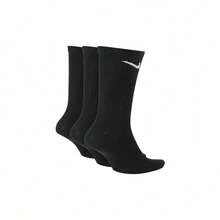 3 双装 Nike 纯色简约直筒运动训练中筒袜，男女通用 - 黑色 - 查看 2