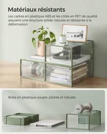 SONGMICS Shoe Boxes - Màu xanh Ô liu - Xem 5