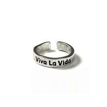 Anillo personalizado minimalista y creativo "Viva La Vida", joya única para mujer, anillo casual y sencillo unisex para uso diario, accesorio de joyería ajustable