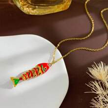 BMOR Minimalism Articulated Fish Pendant Necklace Sea Lover Beach Necklace For Women Daily Stainless Steel Accessories Luxury Quality Jewelry Gift