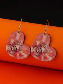 1 对 2D 亚克力万圣节耳环，彩虹魔法鬼南瓜杯亚克力耳环，万圣节耳环配件