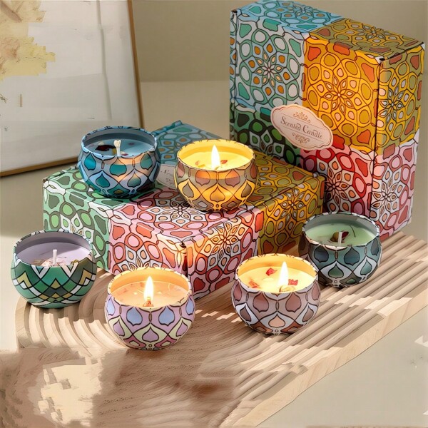 9 piezas/4 piezas/1 pieza Velas de aromaterapia, Velas en jarrones, Tazas de velas de soja caseras, Los jarrones y las velas en tazas de velas de soja caseras son perfectos, un regalo perfecto para familiares y amigos, Latas de velas de aromaterapia, para cumpleaños, Día de San Valentín o Día de la Madre Viaje, Caja de regalo de aromaterapia, Decoraciones navideñas, Decoración navideña, Regalo de Navidad, Año Nuevo y Día de San Valentín
