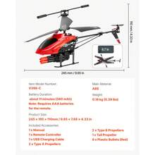 RC Helicopter, 2.4GHz Flying Remote Control Helicopter With Shooting Mode, 3.5 Channel RC Airplane For Kid, Altitude Hold, One-Key Take Off/Landing & LED Lights, Toys For Kids Ages 14 And Up - Đỏ - Xem 7
