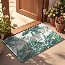 1 件热带植物图案装饰地毯、现代简约、树叶地毯、露营氛围装饰、复古风格现代个性化家居装饰、羊毛地毯、毛绒地毯、秋冬地毯、厚实/毛绒、客厅地毯、地毯、客厅区域地毯、区域小地毯、垫子、家居装饰、大客厅地毯、圆形地毯、客厅家居装饰、房间装饰、可洗地毯
