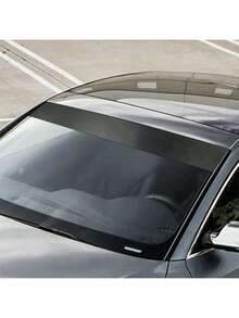 1 Set Sun Visor Strip Windshield Banner Vinyl Long Lasting Premium Blank Decal Black