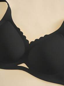 Sharicca Women's Seamless Solid Color Jelly Bra, Casual Comfortable Wireless  Push Up No Show Bra, Adjustable Straps Bralette - 黑色 - 查看 5