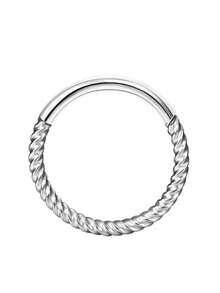 DOLOTTA 1-6Pcs Septum Rings 16G Surgical Steel Nose Rings Hoops For Women Seamless Clicker Hinged Segment Hoop Lip Nose Rings Conch Lip Helix Cartilage Earring Septum Jewelry Lip Nose Daith Hlix Piercing Jewelry 8MM