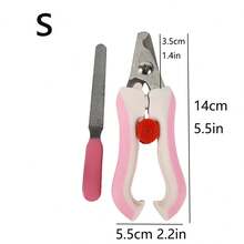 1pc Pet Nail Clippers, Stainless Steel Nail Trimmer For Dogs & Cats, Grooming & Cleaning Supplies (With Nail File)