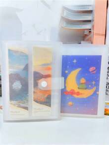 4/6英寸 80/160格透明相册，偶像照片卡夹，偶像明星卡片收藏册，创意相册，照片卡夹，Tay照片收纳 - 白色 - 查看 2