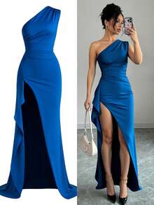 Vestidos Mujer Largos Negros Vestidos Dama Fiesta Elegantes - Azul - Ver 1